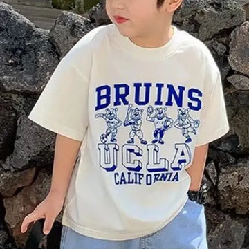 半袖Tシャツ キッズジュニアトップス 半袖Tシャツ UCLAくまベアプリント カレッジTシャツ【mh0005708】