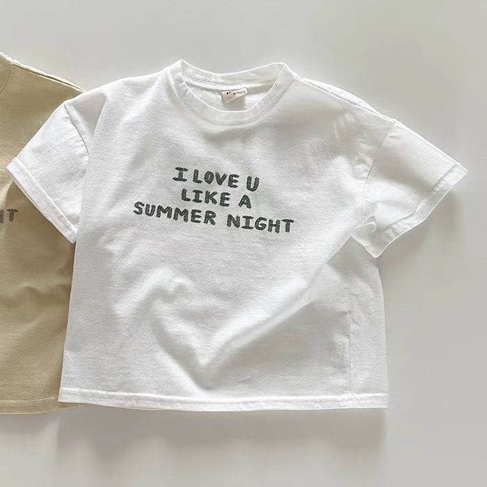 半袖Tシャツ White / 73cm ベビートップス レターロゴプリント半袖Tシャツ【mh0009155】