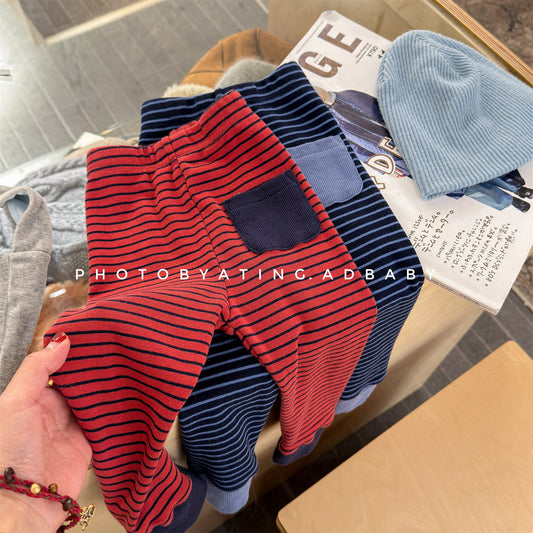 レギンスパンツ Striped Cotton Leggings ボーダー柄 レギンスパンツ【mh0012134】