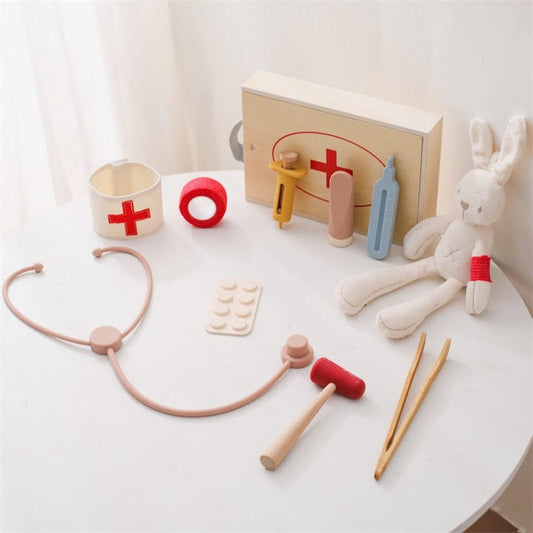 Toy (おもちゃ・木製玩具)etc. ウッドトイ おままごと お医者さんごっこ おもちゃ 木製 キッズ セット ユニセックス 男の子 女の子【mh0002804】