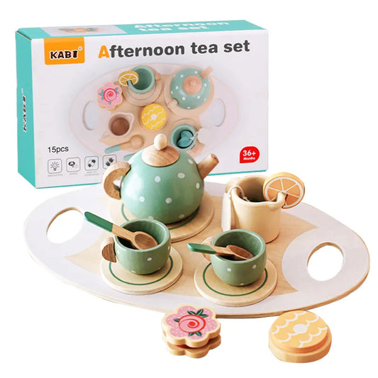 Toy (おもちゃ・木製玩具)etc. Tea Set ウッドトイ 木製おままごとセット アフタヌーンティー おままごと ティーカップ【mh0003091】