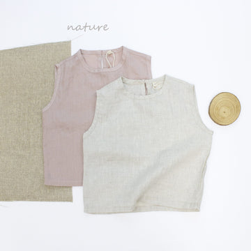 Minimalist Pullover Linen Vest リネン ノースリーブトップス【mh0013633】 Forest Map タンクトップ・キャミソール・ノースリーブトップス
