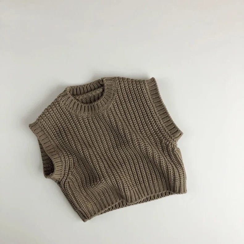 ベスト Coffee / 12M 80cm キッズ ニット ベスト【mh0000262】
