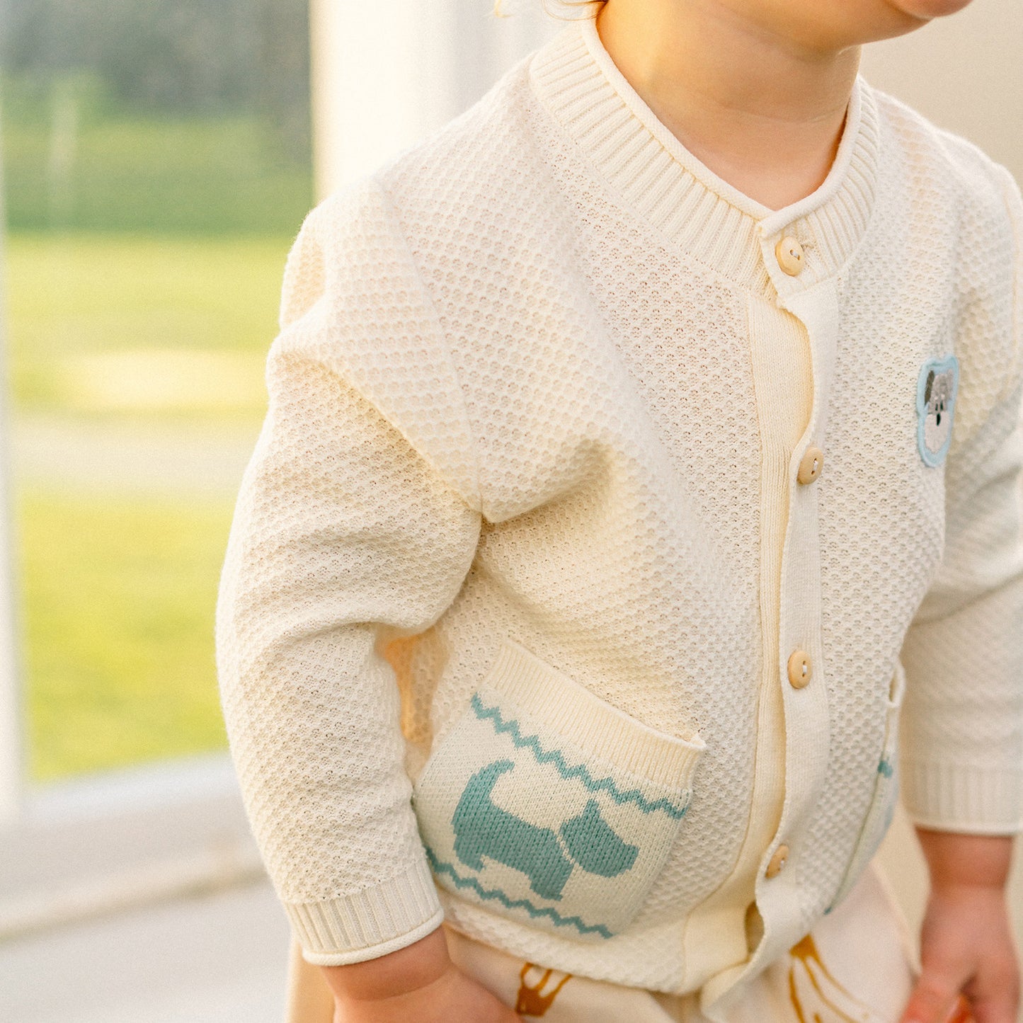 mua qiaqia | Dog Patch Knitted Cardigan アニマルワッペン ニットカーディガン【mh0020117】 mamahalo shop