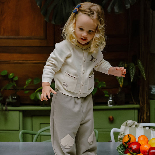 mua qiaqia | Moon and Cloud Knitted Cardigan お月さま ニットカーディガン【mh0020120】 mamahalo shop