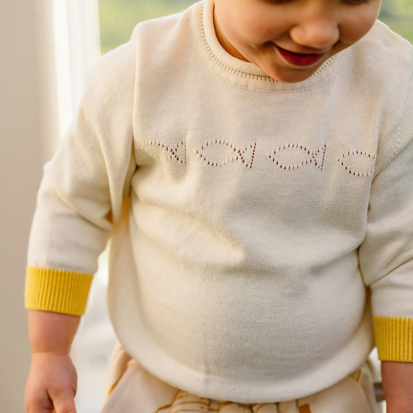 mua qiaqia | Soft Cotton Hollow Fish Sweater コットン フィッシュ 透かし編みニット【mh0020133】 mamahalo shop