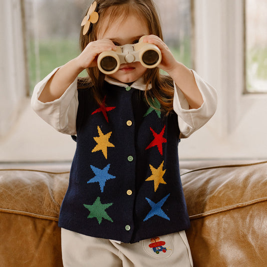 mua qiaqia | Star Pattern Knitted Vest 星柄 ニットベスト【mh0020116】 mamahalo shop
