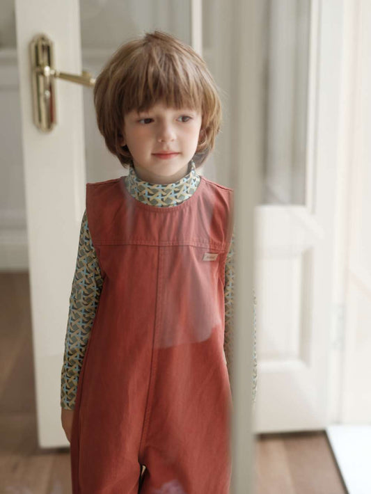 ノースリーブジャンプスーツ ノースリーブジャンプスーツ デニム ロング オールインワン つなぎ オーバーオール キッズ【mh0011546】