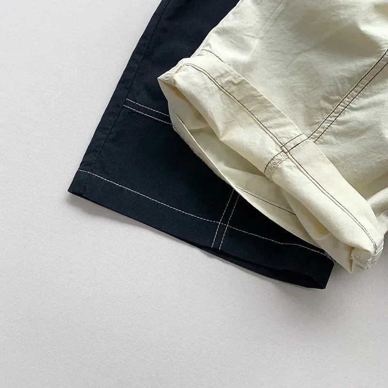 ハーフパンツ・ショートパンツ キッズパンツ デニムハーフパンツ シンプルベーシック 2カラー【mh0005524】