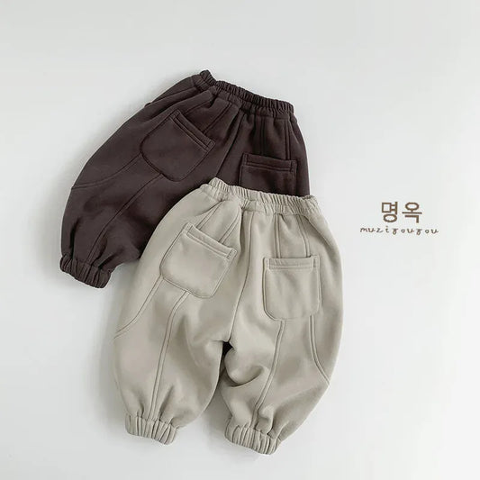 ロングパンツ・スウェットパンツ キッズパンツ 裏フリースパッチワークロングスウェットパンツ【mh0008396】