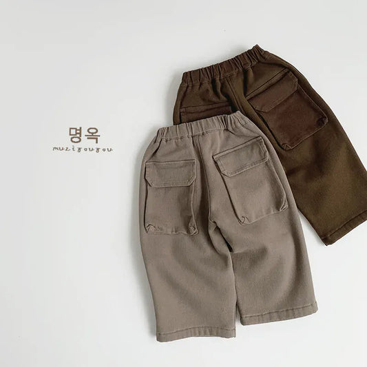 ロングパンツ・スウェットパンツ キッズパンツ 裏フリースビッグポケットルーズロングパンツ【mh0008401】