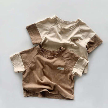 半袖Tシャツ Bicolor Cotton Short Sleeve Tee バイカラー 半袖 Tシャツ【mh0012007】