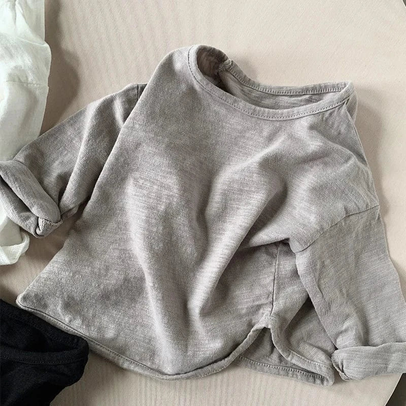 長袖Tシャツ Gray / 12M 80CM キッズトップス 長袖ルーズ Tシャツ【mh0000803】