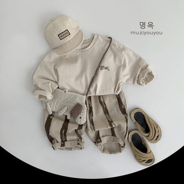 長袖Tシャツ ドロップショルダープリント長袖Tシャツ【mh0009580】