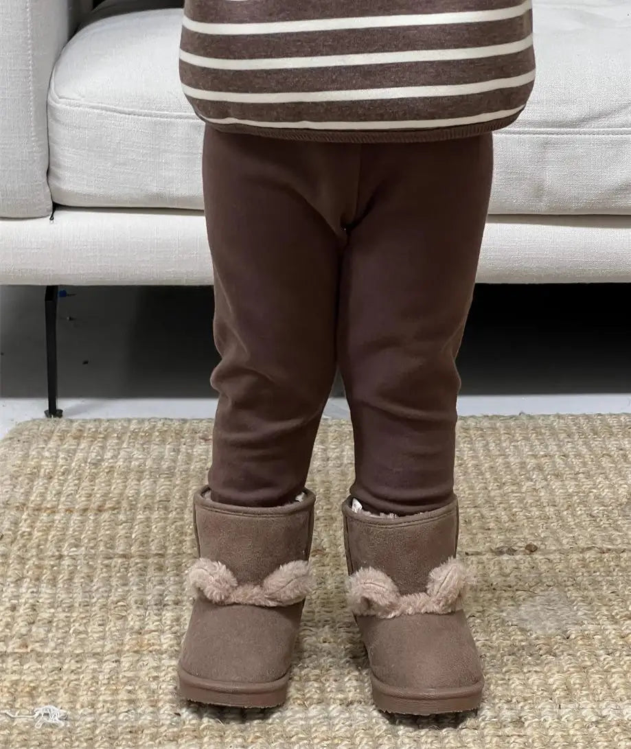 長袖セットアップ brown pants / 9M 73CM ベビートップス/パンツ ボーダー裏フリース長袖スウェットシャツ/シンプルレギンスパンツ【mh0007974】