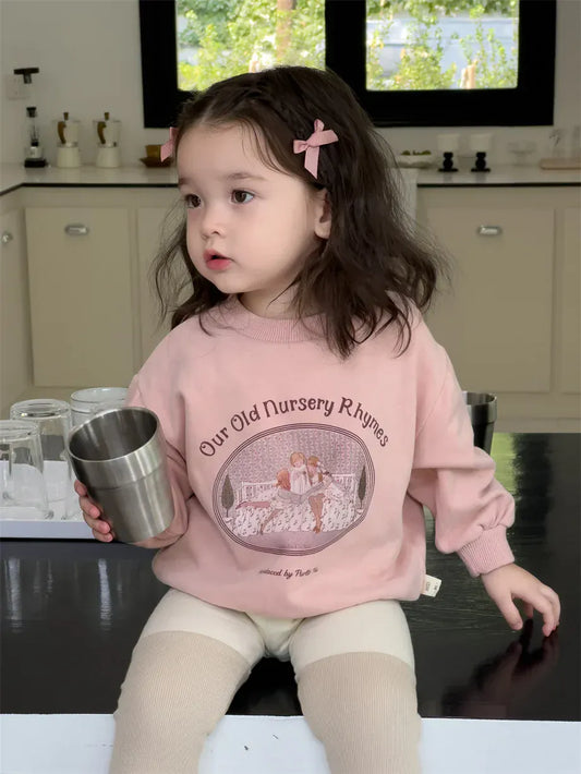 トレーナー・フーディ pink / 9M 73CM ベビーキッズトップス プリント裏フリース長袖スウェットトレーナー【mh0008377】