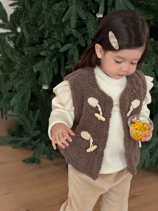 長袖セットアップ ボアフリースベスト/フリースTシャツ/裏フリースパンツ【mh0011929】