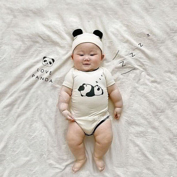 Panda Costume Short-Sleeve Romper With Hat Set パンダ 半袖ロンパース コスチューム【mh0013355】 TOMMY'S GIFTS 半袖ロンパース