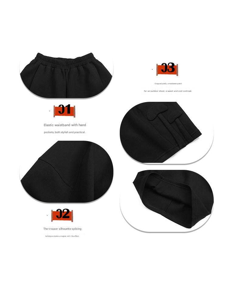 ロングパンツ・スウェットパンツ Pawpaw Liu | Black Cropped Wide Leg Pants ブラック クロップド ワイドパンツ【mh0020078】