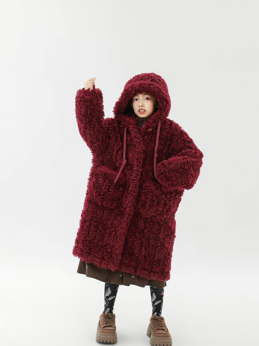 ロングコート Pawpaw Liu | Faux Wool Roll Edge Padded Jacket フェイクウール ロールエッジ 中綿コート【mh0020071】