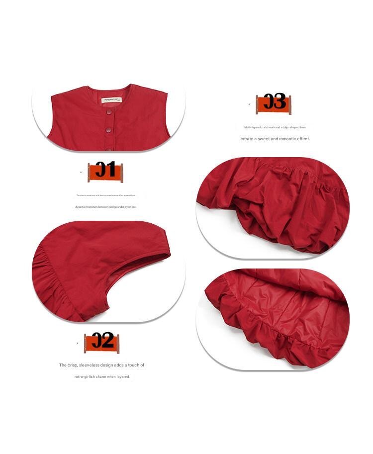 ノースリーブワンピース Pawpaw Liu | Red Sweet Padded Sundress 中綿 スイート サンドレス ワンピース【mh0020083】
