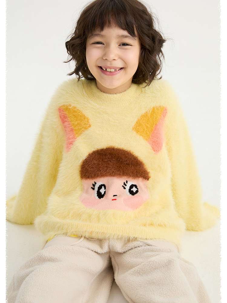 ニット・セーター poco blush | Bangs Kitten Jacquard Sweater 猫ジャガード モコモコニット【mh0020025】