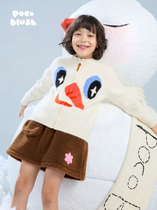 カーディガン・パーカー poco blush | Close-up Jacquard Sweater なめらかジャガード ニットジップカーディガン【mh0020029】