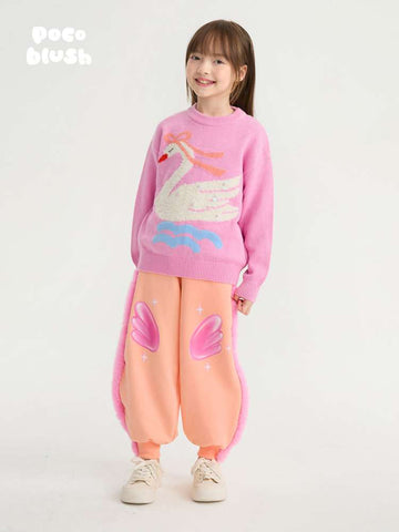 ニット・セーター poco blush | Elegant Swan Jacquard Sweater ラメジャガード ウールニット【mh0020020】