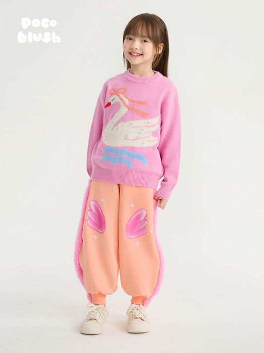 ニット・セーター poco blush | Elegant Swan Jacquard Sweater ラメジャガード ウールニット【mh0020020】