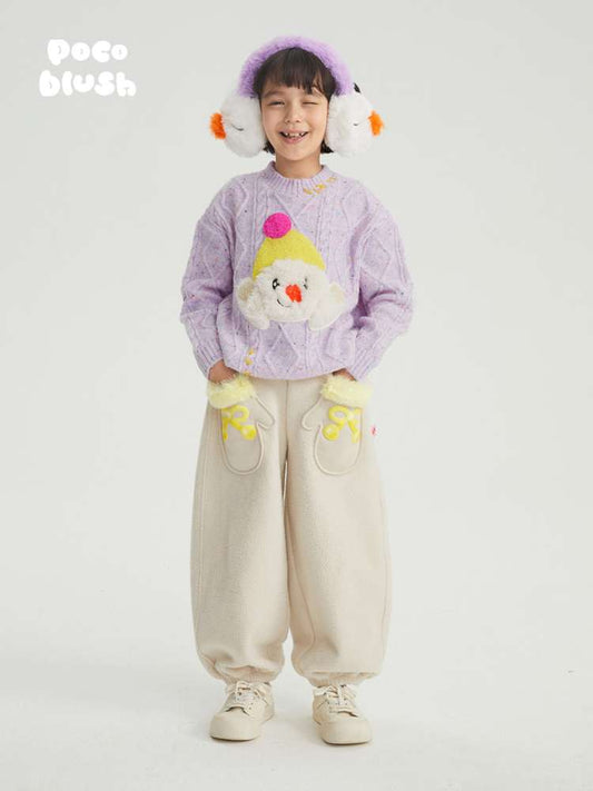 ロングパンツ・スウェットパンツ poco blush | Girls Lambswool Warm Pocket Pants ボアポケット 裏起毛パンツ【mh0020001】
