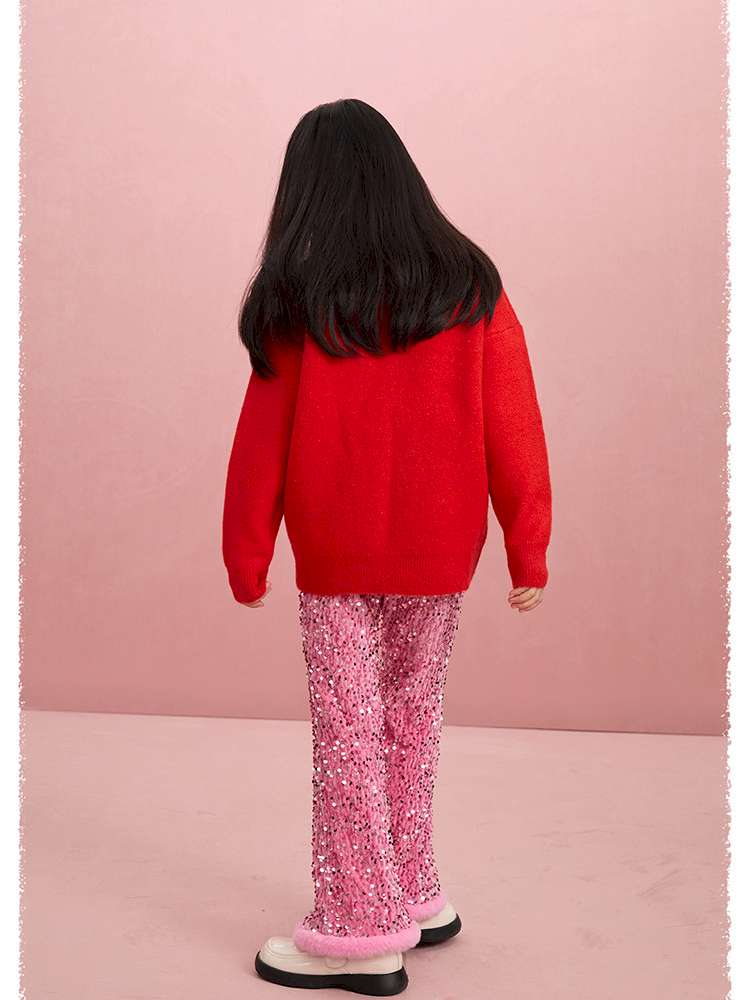 ロングパンツ・スウェットパンツ poco blush | Sequin Velvet Fleece Flared Pants スパンコール ベルベット フレアパンツ【mh0020012】