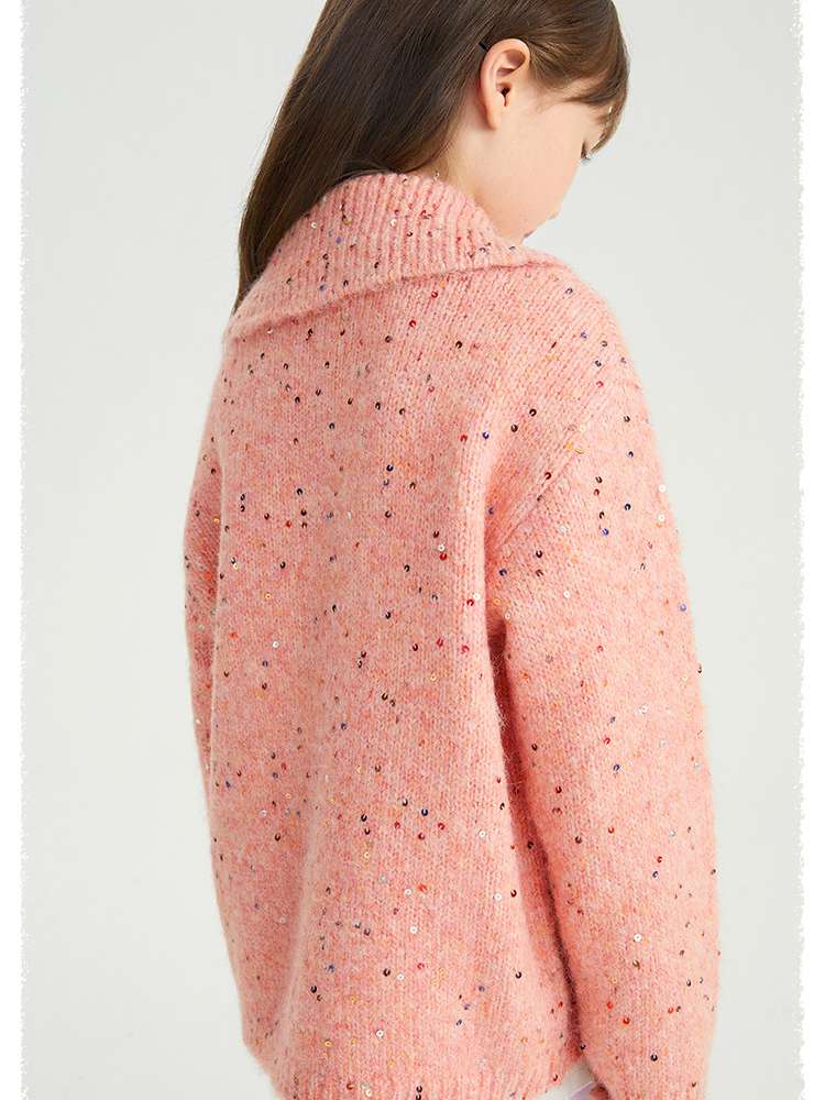 ニット・セーター poco blush | Shining Snowman Sequin Sweater スパンコール ハイネックニット【mh0020024】