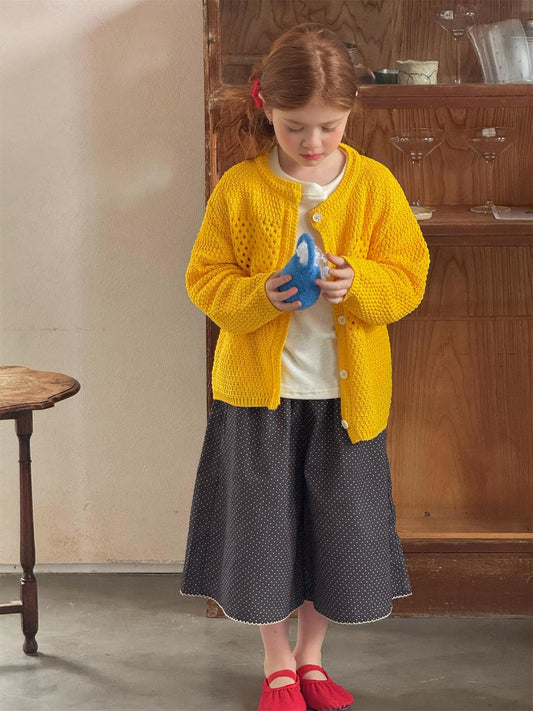 Polka Dot Wide Leg Capri Pants ドット柄 ワイドパンツ カプリパンツ【mh0012310】 Jianzidan