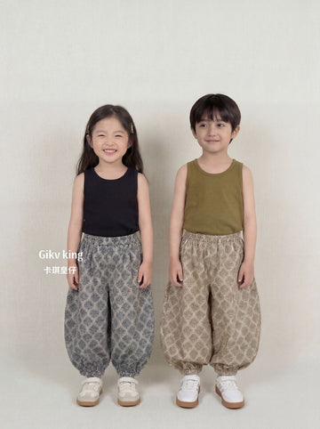 Printed Balloon Pants アラベスク ロングパンツ【mh0013472】 Gikv king ロングパンツ・スウェットパンツ