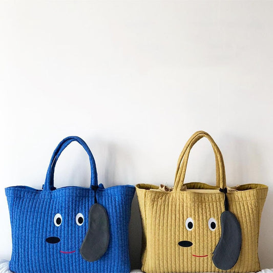 -ママバッグ 犬 いぬ 刺繍 おむつバッグ レッスンバッグ【mh0003496】 - mamahalo shop - マザーズバッグ - べビー服 - 子供服 - 男の子 - 女の子