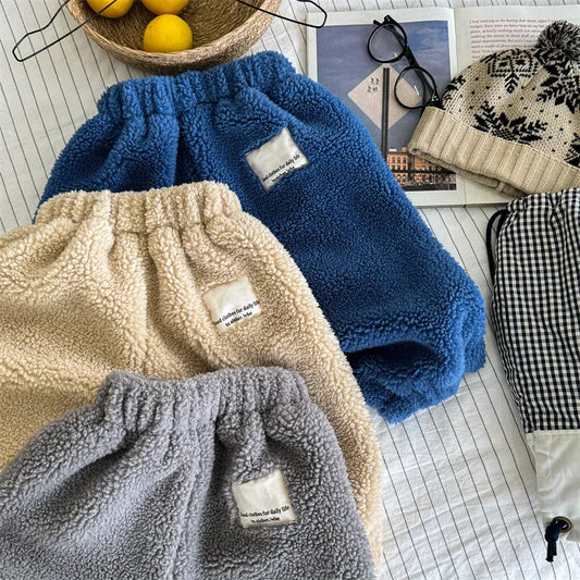 ロングパンツ・スウェットパンツ キッズパンツ シンプルベーシック防寒ボアフリースロングパンツ【mh0007767】