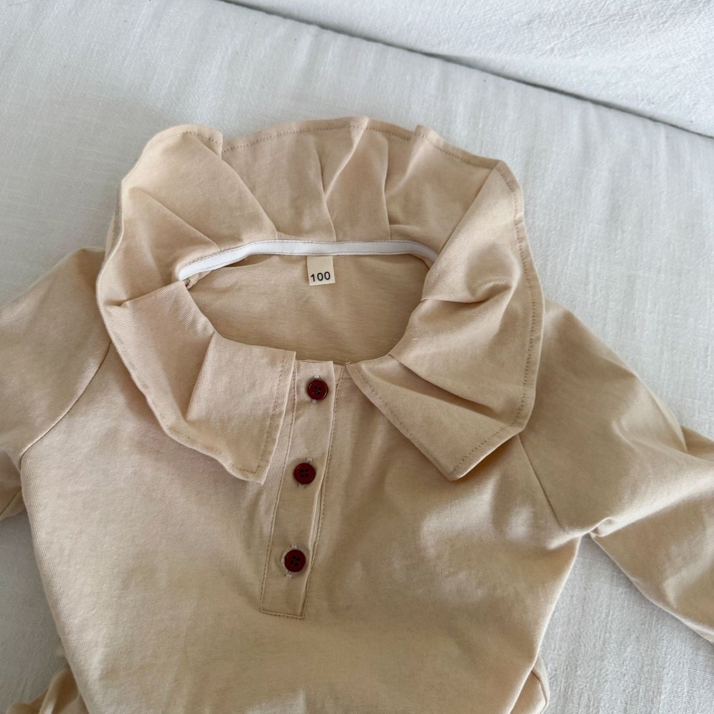 長袖シャツ・ブラウス ビッグ襟長袖Tシャツブラウス【mh0010485】