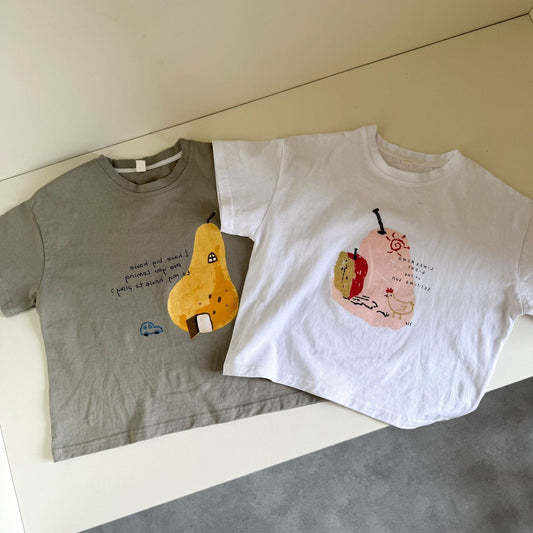 半袖Tシャツ フルーツプリント半袖Tシャツ【mh0009826】