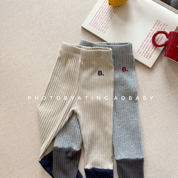 Ribbed Embroidery Leggings Pants 刺繍 レギンスパンツ【mh0012453】 ADbaby レギンスパンツ
