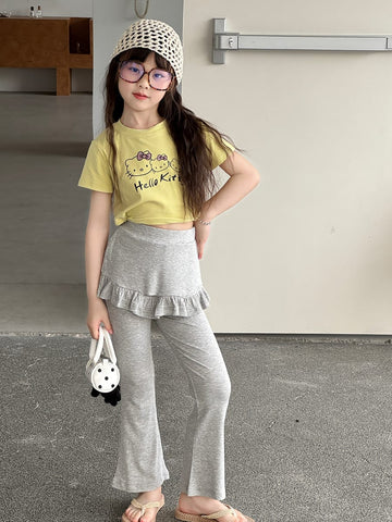 Ruffled Skirt Leggings ラッフル ロングパンツ【mh0013071】 mamahalo kids ロングパンツ・スウェットパンツ
