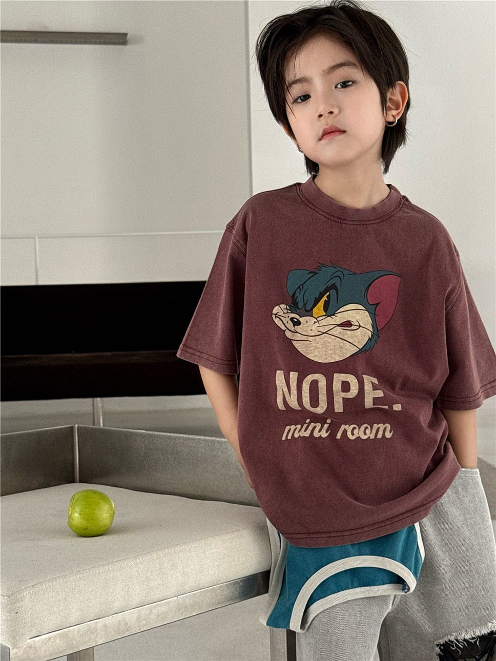 半袖Tシャツ Red / 100cm アメリカンプリント半袖Tシャツ【mh0009938】