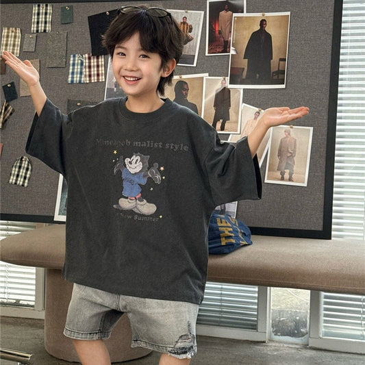 半袖Tシャツ キャラクタープリント半袖Tシャツ【mh0009944】