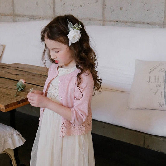 カーディガン・パーカー 裾レースガーリーカーディガン【mh0009631】