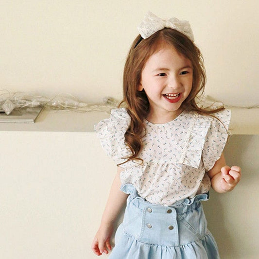 半袖シャツ・ブラウス バタフライスリーブガーリーブラウス【mh0010279】