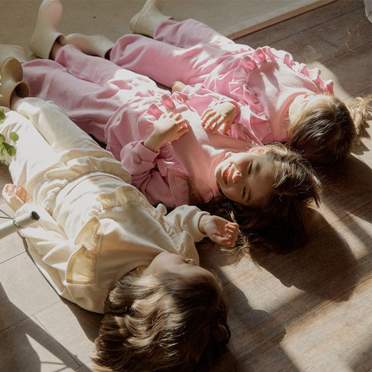 トレーナー・フーディ ショルダーフリルスウェットシャツ ラウンドネックプルオーバー 長袖トップス【mh0010829】