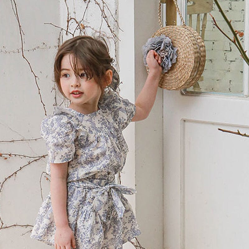 半袖シャツ・ブラウス Purple / 90cm フリルショルダー半袖パフスリーブブラウス【mh0010289】