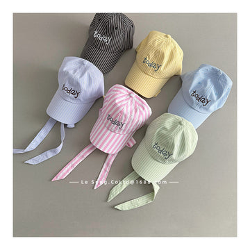 Striped Ribbon Cap ストライプ ベースボールキャップ【mh0013082】 mamahalo accessories ベビー用帽子