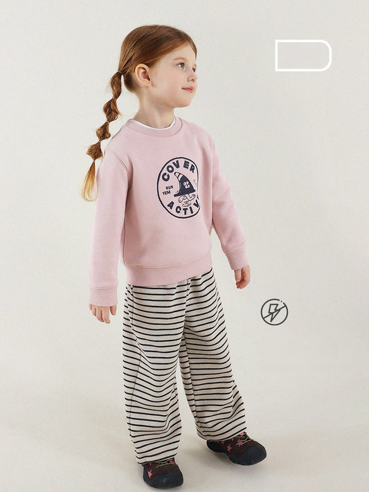 -長袖スウェットシャツ 裏起毛 プリント クルーネック 暖か【mh0011342】 - mamahalo shop - 長袖Tシャツ - べビー服 - 子供服 - 男の子 - 女の子