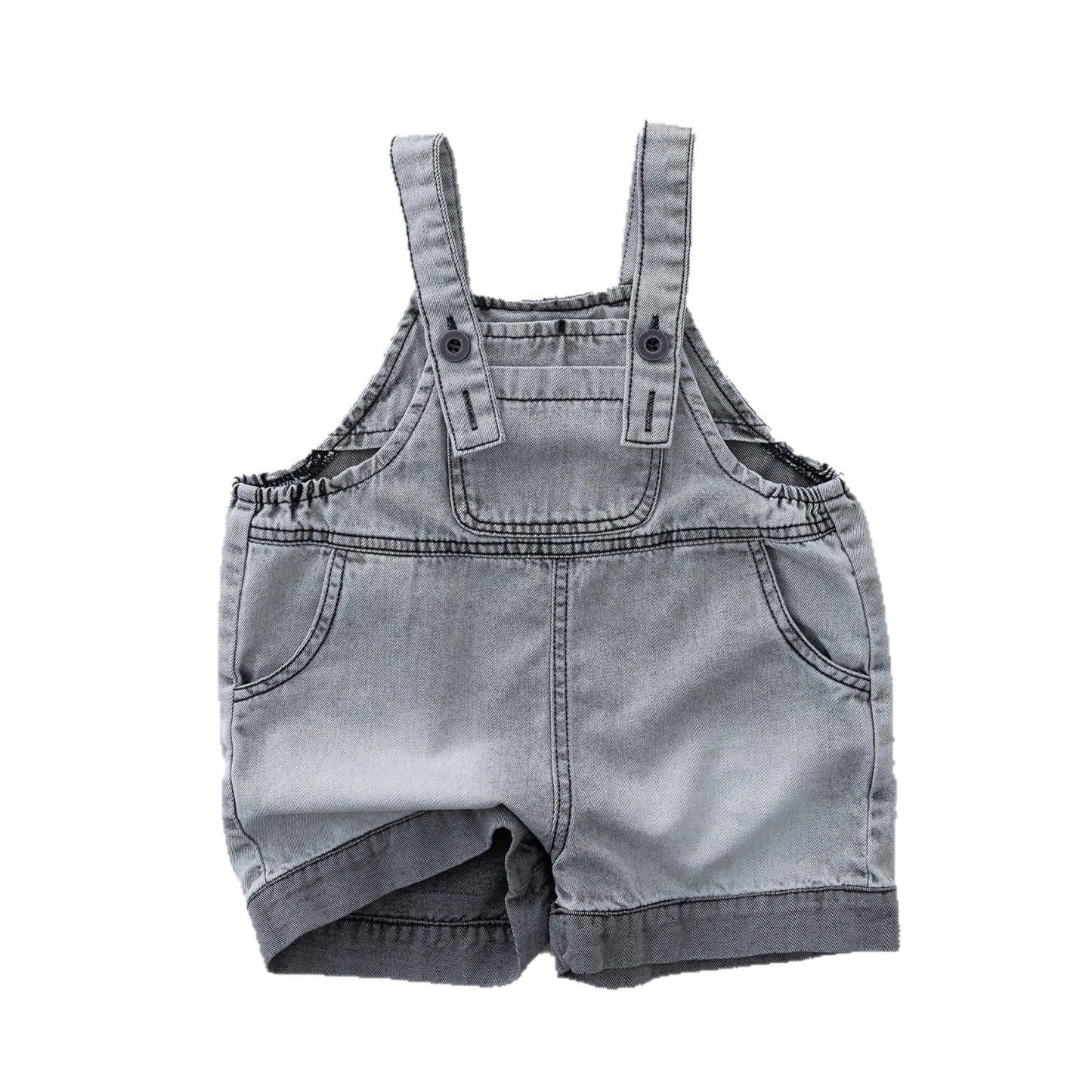Washed Denim Overalls サスペンダー デニムハーフパンツ【mh0013152】 명옥 muziyouyou オーバーオール