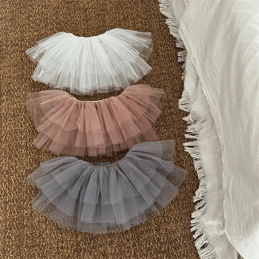 スカート キッズスカート チュチュ チュールスカート 重ね着 3カラー【mh0005312】